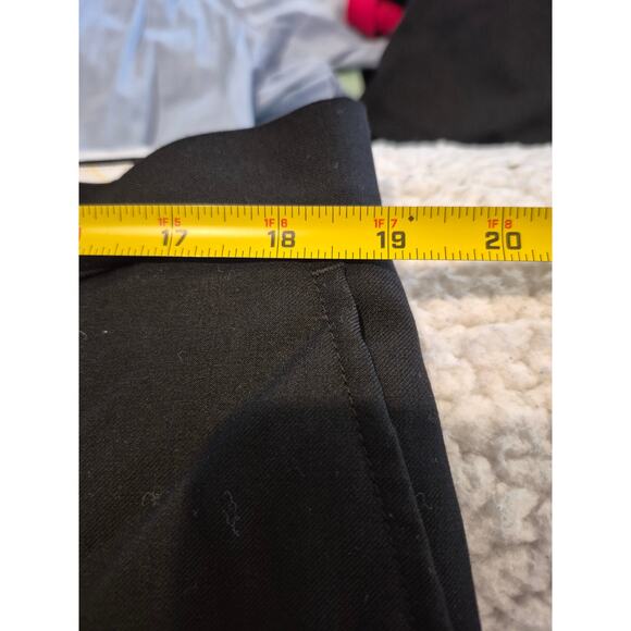 Men's Size 46/40 Flat Front Straight Leg Dress Pants Black - Picture 4 of 5